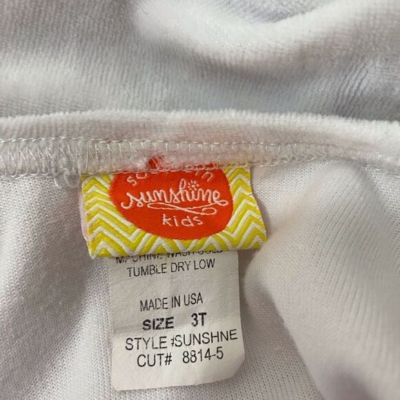 Lightweight White Fleece Sleeveless Dress with Flamingo onFront 3T - Picture 4 of 4